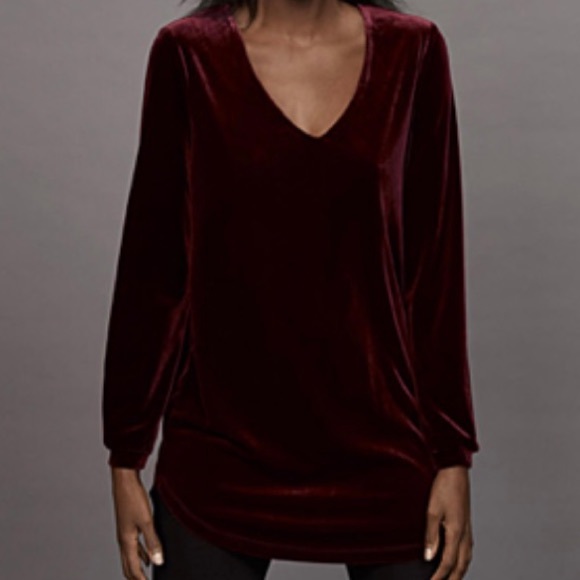 Ruby velvet dress / tunic - Picture 2 of 5